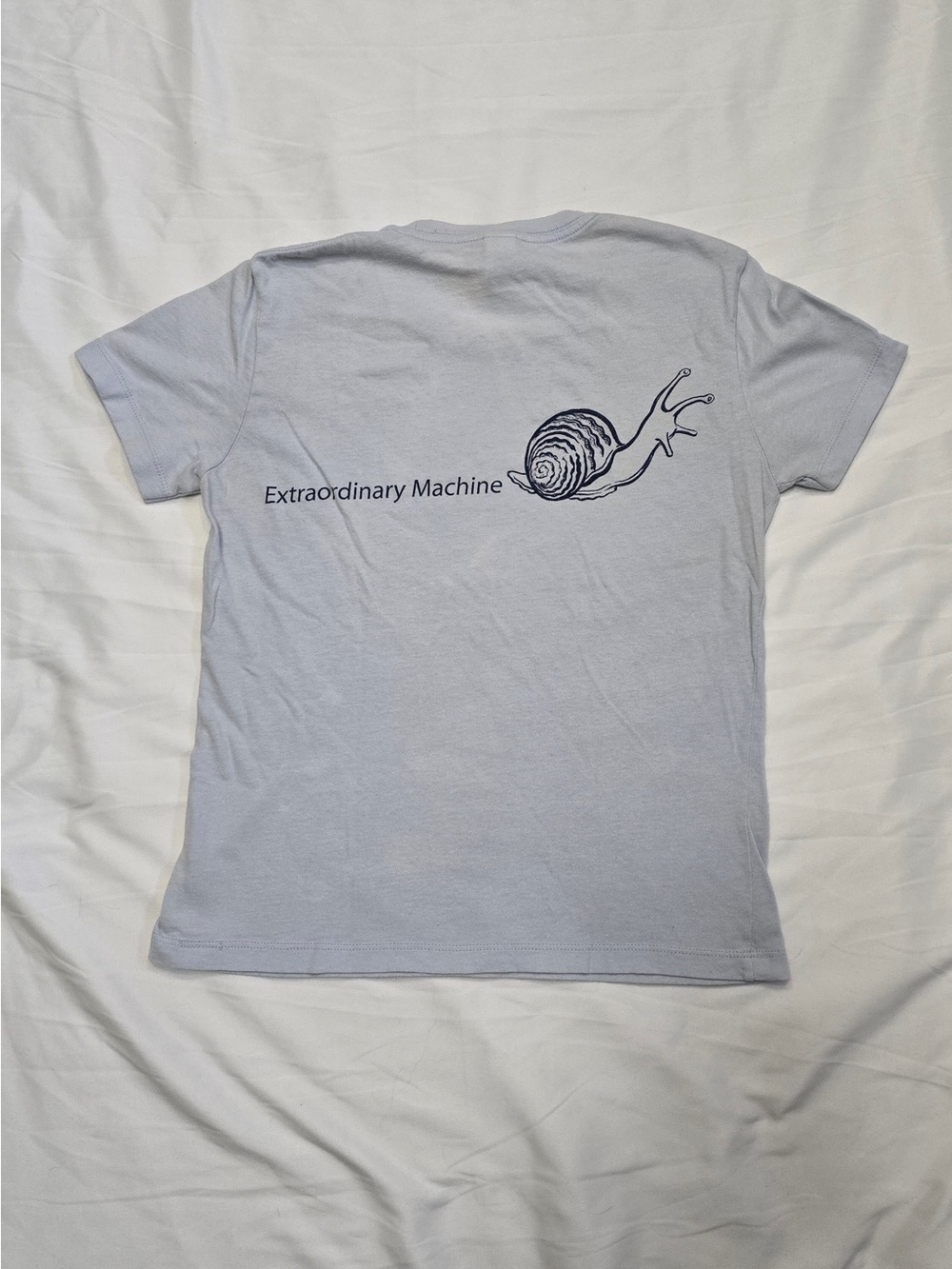 Fiona Apple 2005 Extraordinary Machine Concert Baby Tee Snail Graphic Light Blue
